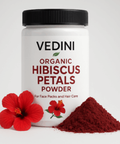 Vedini Organic Hibiscus Petals Powder for Face Packs and Hair Care