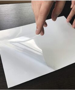 Vedini Premium Printable Vinyl Sticker Paper for Inkjet & Laser Printer -(Transparent Gloss) Little Blue tint