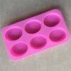 6 cavity oval silicone mold
