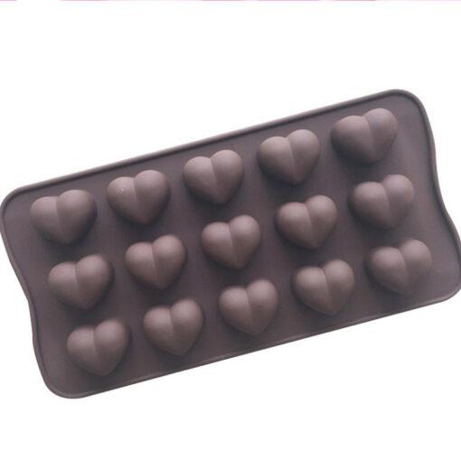 Vedini 15 cavity heart shape silicone resin mold, silicon chocolate