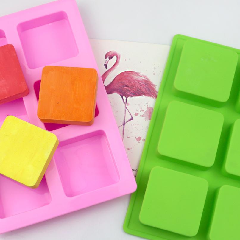 Square silicone outlet baking molds