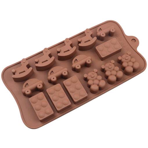 Vedini Trojan building blocks silicone chocolate mold3