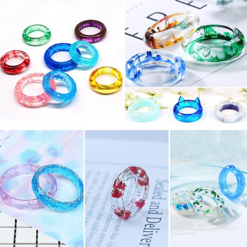 Crystal Drip Glue Resin Mold Ring Whole Plate Round Diamond - Temu