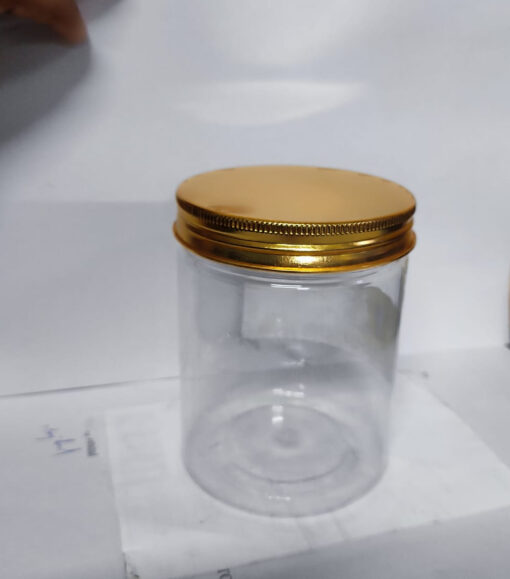 500 Ml jar with Aluminum Cap Golden