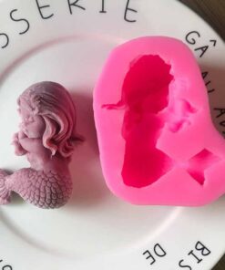 3D Sleeping Baby Girl Silicone Mold