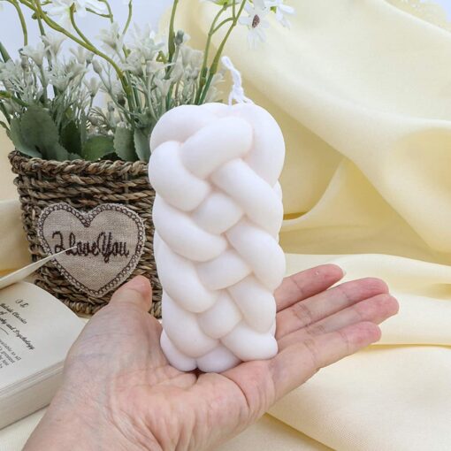 3D Rope Knot Twisted Pillar Candle Mold