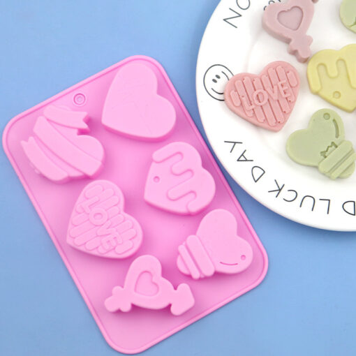 6 Cavity different love silicone Mold