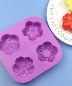 4 Cavity different flowers mold