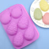 6 Cavity Easter Egg Silicone Mold