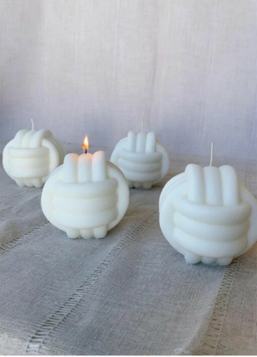 Knitted Knot Candle Mold