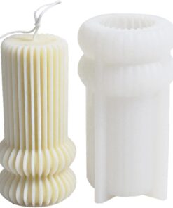 Striped Cylinder Candle Mold