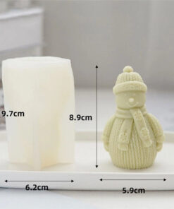 Christmas Snowman Candle Moulds Soft Scented Candle Mold Wax Snowman