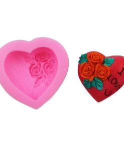 Romantic love heart rose Mold