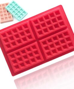4 Cavity square waffle silicone cake mold