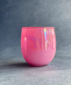 Pink Crystal Glass Jar