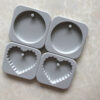 4 Cavity 2 sets of round love silicone Mold