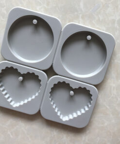 4 Cavity 2 sets of round love silicone Mold