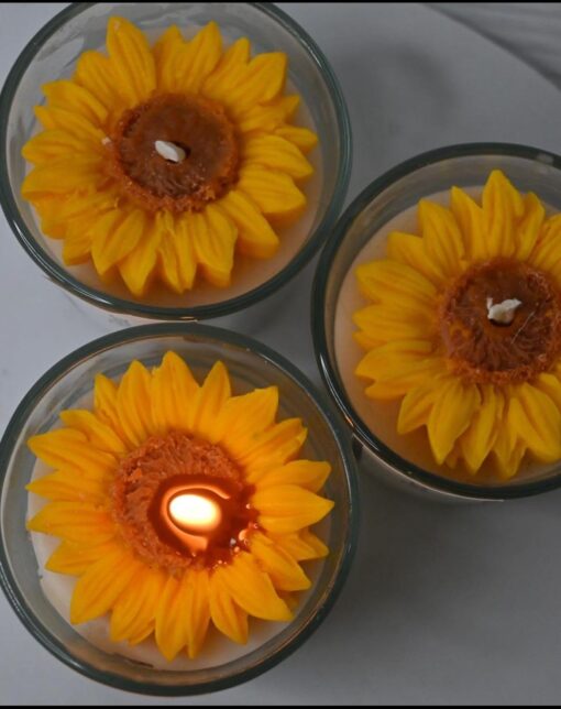 sunflower candle mould