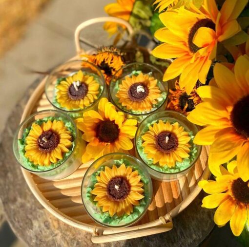 sunflower candle mould