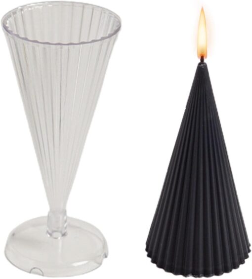 Striped Conical Candle Mold