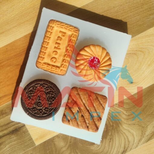 4 Cavity Cookie Biscuit Silicone Mold