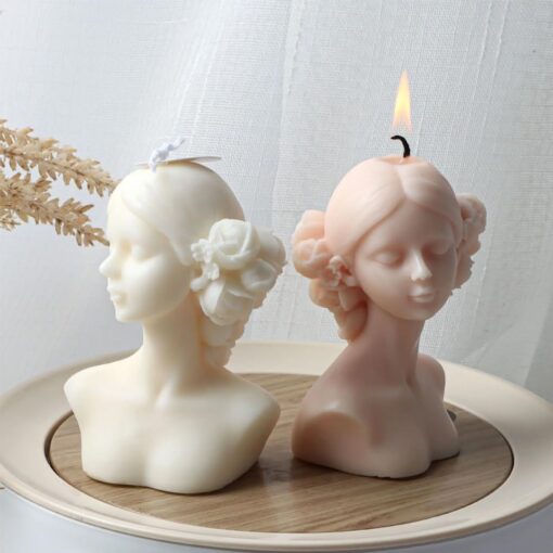 Natural Girl Big portrait Candle Mold