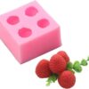 4 Cavity Strawberry Shape Chocolate Mold