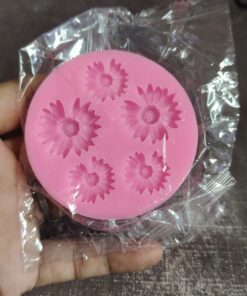 5 cavity mini daisy flower Silicone Mold