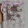 Baby pink Organza Pouch Bag