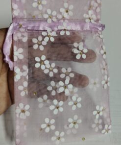 Baby pink Organza Pouch Bag