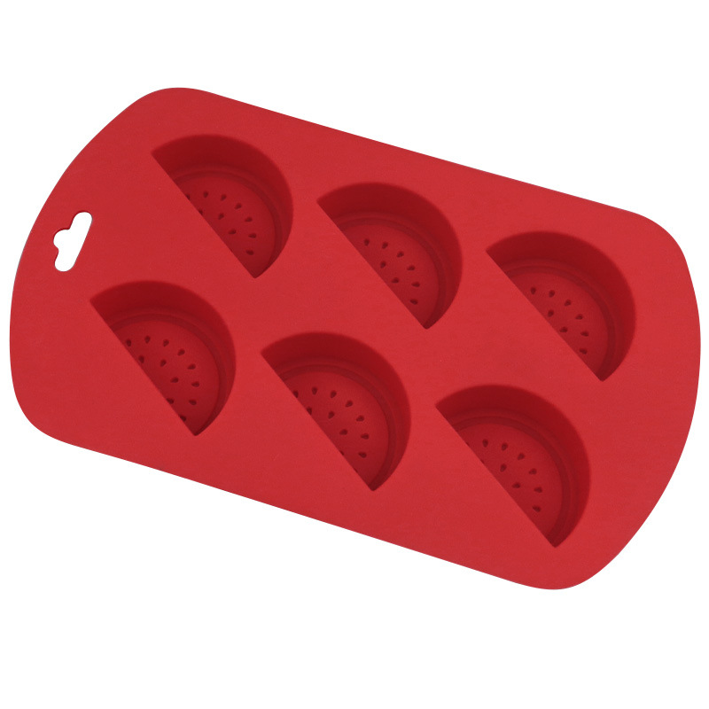 Vedini 6 Cavity Watermelon 3D Bakeware Mold Friut Shape Mold