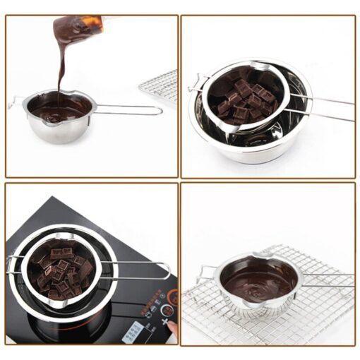 600ml Stainless Steel Double Boiler Pot – Ideal for Melting Chocolate, Butter, and More