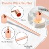 Luxury candle snuffer and dipper tools for smoke-free extinguishing