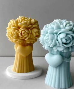 Vedini Bouquet with Heart WCM426 | Elegant Artificial Flower Arrangement Silicon Mould
