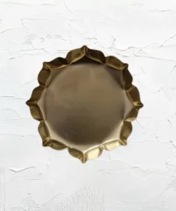 Vedini Metal Urli Lotus Hammered Decorative Bowls for Home, Wedding & Festive Decor