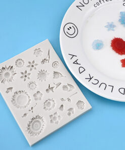 Vedini 22 Cavity flowers silicone chocolate mold fondant cake decoration mold drip glue mold JKB 1049