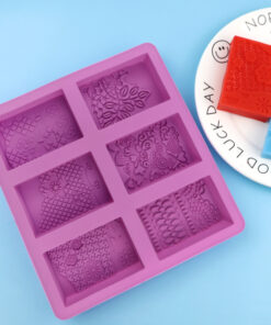 Vedini 6 Cavity different pattern silicone cake molds handmade soap molds aromatherapy mold rice cake mold JKB 1033