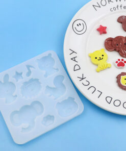 Vedini 9 cavity Resin cartoon animal crystal glue mold DIY jewelry high mirror resin crafts silicone mold JKB 1047