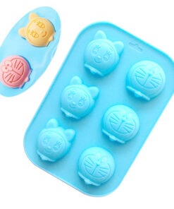 Vedini 6 Cavity cat head silicone cake mold cold soap mold aromatherapy mold baking home DIY tools JKB 1049