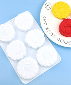 Vedini 6 Cavity different flowers sunflower silicone cake mold JKB 1031