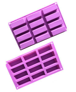 Vedini 12 Cavity small rectangular soap silicone soap mold cold soap mold food grade soft easy demoulding DIY JKB 1036