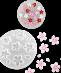 Vedini 11 Cavity Cherry Blossom Petals Water Drop Flower Shape Cake Mold DIY Fondant Baking Decoration Tool Chocolate Silicone Mold JKB 1064