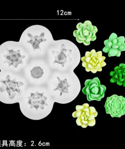 Vedini 7 Cavity DIY Rose Peony Flower Cake Decoration Fondant Baking Chocolate Silicone Mold JKB 1061