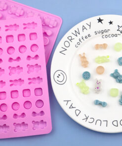 Vedini 48 Cavity button bear silicone gummy candy mold chocolate mold animal JKB 1042
