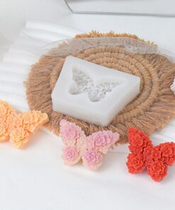 Vedini Butterfly Candle Rose Butterfly Chocolate Flip Sugar Cake Decoration Silicone Molds JKB 5067