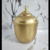 candle jar brass finished