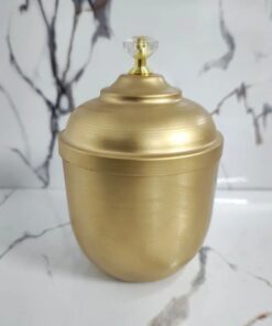 candle jar brass finished