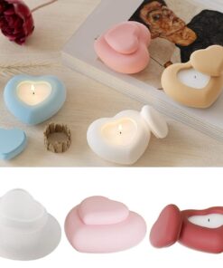 Vedini Heart Shaped Sturdy Silicone Mold Set Decoration for Crystal Epoxy Resin Storage Box and Candle Holder JKB 5050