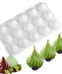 Vedini Spiral Modak Mold – 15 Cavity Silicone Modak Maker for Steamed & Sweet Modaks, Ladoo, Chocolates, and Indian Festive Sweets – Non-Stick, Reusable, Food-Grade Mould JKB 5100