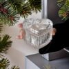 Vedini Heart Shaped Crystal Glass Jar with Diamond Lid – 100ml Decorative Empty Jar for Gifting, Candle Making, Return Favors, Cosmetic Storage